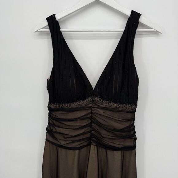 JS Boutique Vintage Beaded Formal Dress Long Mesh Size US 10 Evening - Picture 4 of 11